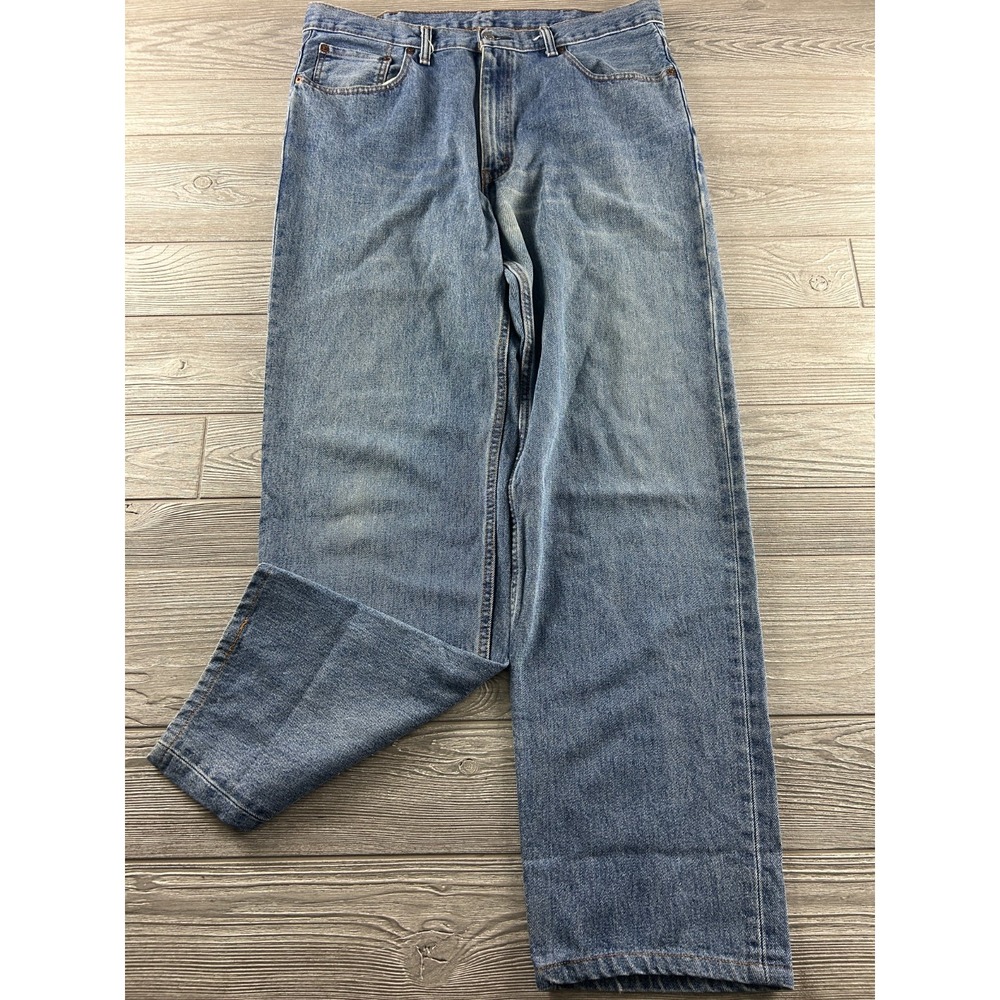 Levis 550 Jeans Mens 38x38 Medium Wash Blue Relaxed Fit Tapered Leg Denim